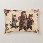 KatzenVintage Hübsche antike Kätzchen Zierkissen (Vorderseite)