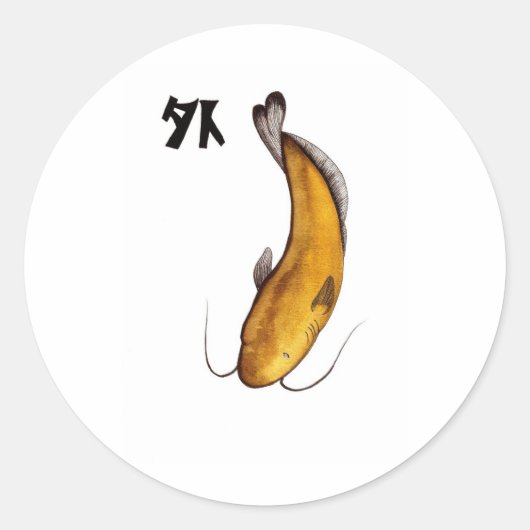 Katzenvogel Runder Aufkleber (Vorderseite)