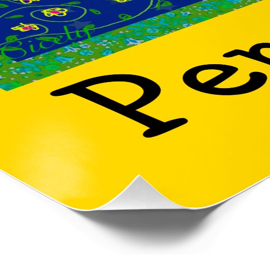 Katzenvogelbaum Personalisiert Poster (Ecke)