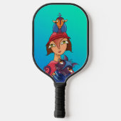 Katzenvogeldame Pickleball Schläger (Rückseite)