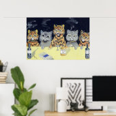 Katzenvorstandssitzung, Louis Wain Poster (Heimbüro)