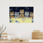 Katzenvorstandssitzung, Louis Wain Poster (Küche)