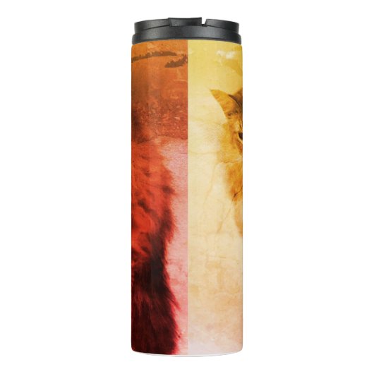 Katzenwärmer Thermosbecher (Rückseite)