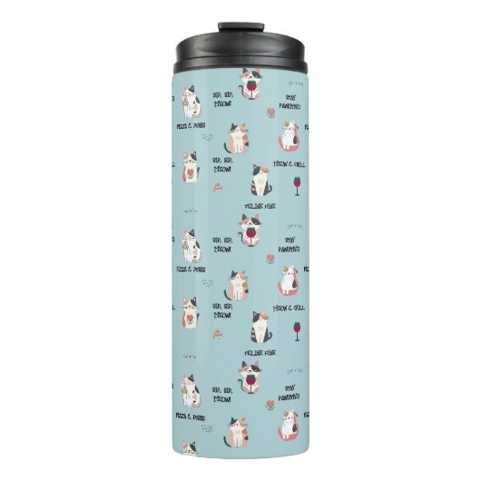 Katzenwärmer Thermosbecher (Vorderseite)