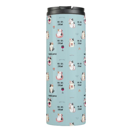 Katzenwärmer Thermosbecher (Rückseite)