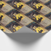Katzenwarnung Halloween-Umschlagpapier Geschenkpapier (Ecke)