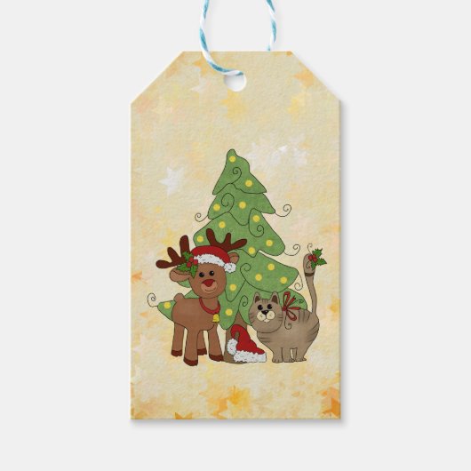 Katzenweihnachten Geschenkanhänger (Vorderseite)