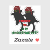 KatzenWeihnachten, ist es schon Weihnachten? Aufkleber (Blatt)