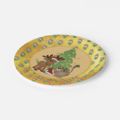 Katzenweihnachten Pappteller (Schrägansicht)