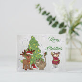 Katzenweihnachten Postkarte (Stehend Vorderseite)