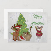 Katzenweihnachten Postkarte (Vorne/Hinten)