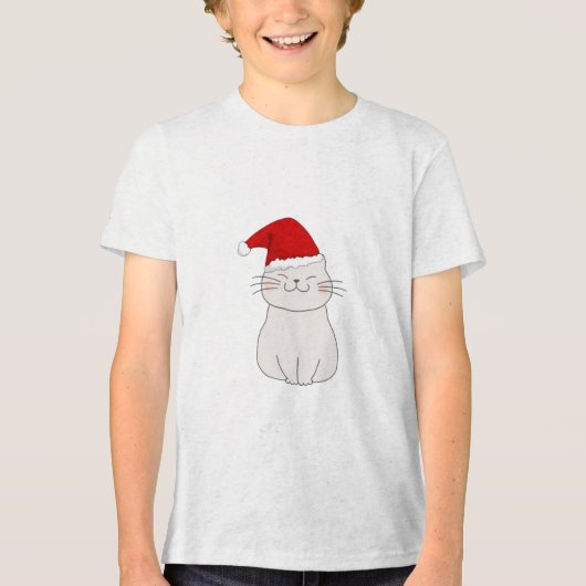 KatzenWeihnachten Tri-Blend Shirt (Vorderseite)