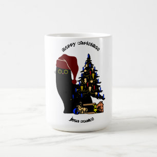 KatzenWeihnachtsgeschenke, personalisierter Name Kaffeetasse