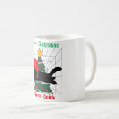 KatzenWeihnachtsgeschenke, personalisierter Name Kaffeetasse (VorderseiteRechts)