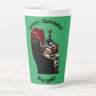 KatzenWeihnachtsgeschenke, personalisierter Name Milchtasse