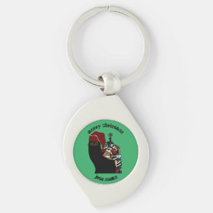 KatzenWeihnachtsgeschenke, personalisierter Name Schlüsselanhänger