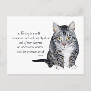 Katzenweisheit - Familiendynamik Postkarte