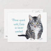 Katzenweisheit - Zeit mit Katzen verbracht Postkarte (Vorne/Hinten)
