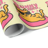 Katzenwelse Cartoon in sonnendurchfluteter Stimmun Geschenkpapier (Rolleneckpunkt)