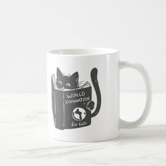 Katzenweltbeherrschung für Katzen - Farbe wählen Kaffeetasse (Rechts)