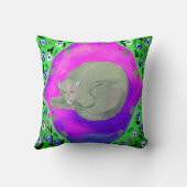 Katzenwirbel Nickerchen Kissen (Rückseite)