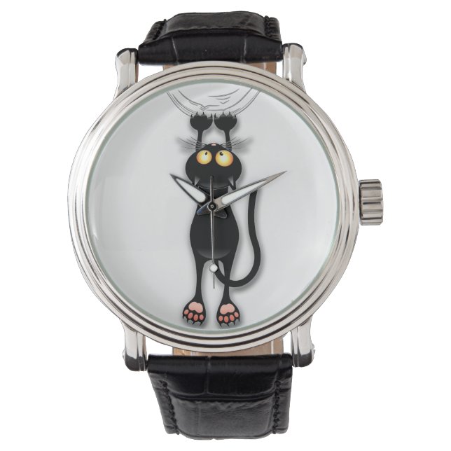 Katzenwitterungsstoff Armbanduhr (Vorderseite)