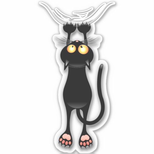 Katzenwitterungsstoff Aufkleber (Vorderseite)