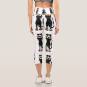 Katzenwitterungsstoff Capri Leggings (Rückseite)