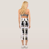 Katzenwitterungsstoff Capri Leggings (Rückseite)