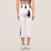 Katzenwitterungsstoff Capri Leggings (Rückseite)