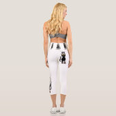 Katzenwitterungsstoff Capri Leggings (Rückseite)