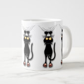 Katzenwitterungsstoff Jumbo-Tasse (Vorderseite Rechts)