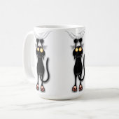 Katzenwitterungsstoff Kaffeetasse (Vorderseite Links)
