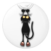 Katzenwitterungsstoff Keramikknauf (Vorderseite)