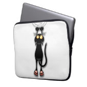 Katzenwitterungsstoff Laptopschutzhülle (Vorderseite Links)
