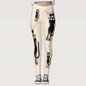 Katzenwitterungsstoff Leggings (Vorderseite)