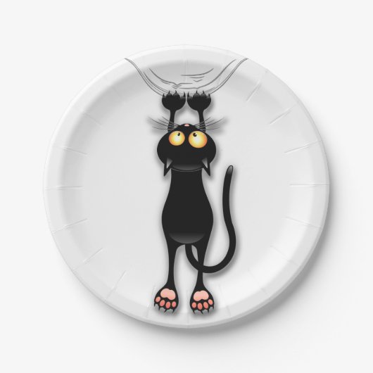 Katzenwitterungsstoff Pappteller (Vorderseite)
