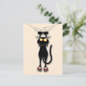 Katzenwitterungsstoff Postkarte (Stehend Vorderseite)