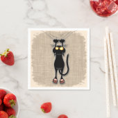 Katzenwitterungsstoff Serviette (Beispiel)