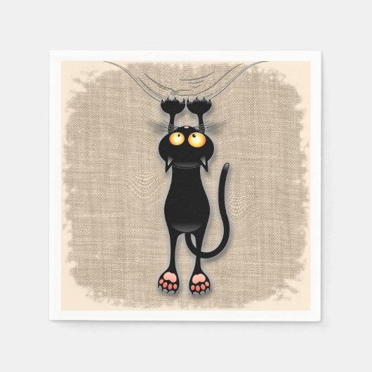 Katzenwitterungsstoff Serviette (Vorderseite)