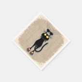 Katzenwitterungsstoff Serviette (Ecke)