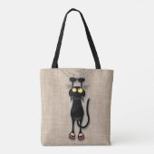 Katzenwitterungsstoff Tasche (Rückseite)