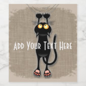 Katzenwitterungsstoff Weinetikett (Einzelnes Label)