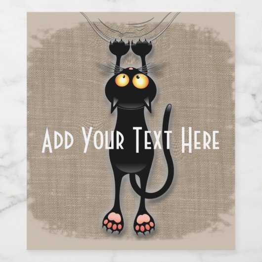 Katzenwitterungsstoff Weinetikett (Einzelnes Label)