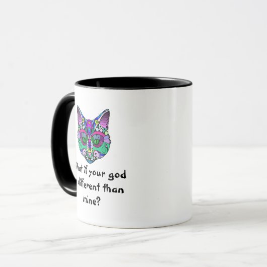 Katzenwolf mandala tasse (Vorderseite Links)
