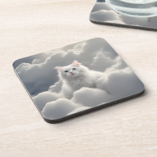 Katzenwolke Getränkeuntersetzer (Linke Seite)