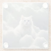 Katzenwolke Glasuntersetzer (Rückseite)