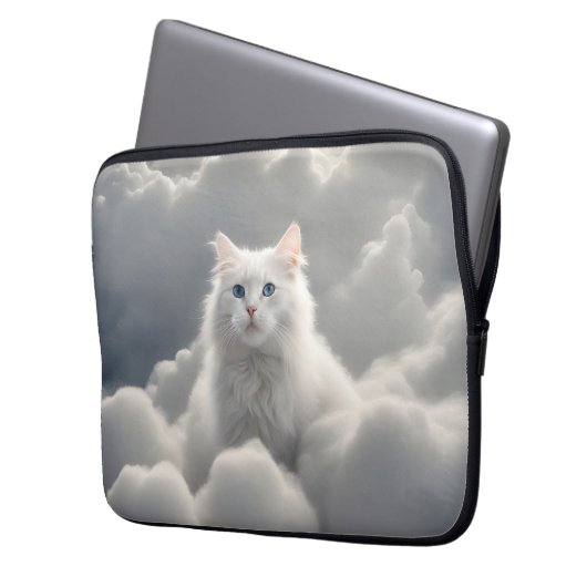 Katzenwolke Laptopschutzhülle (Vorderseite Links)