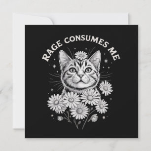 Katzenwut verbraucht mich lustig sarkastische Kätz Einladung