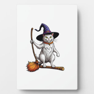 Katzenzauberer Halloween Hexe Mystische Katzenlieb Fotoplatte